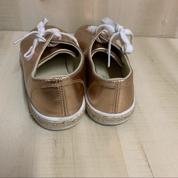 Bamboo Rose Gold Espadrilles Sneakers Size 6.4 - Picture 6 of 9